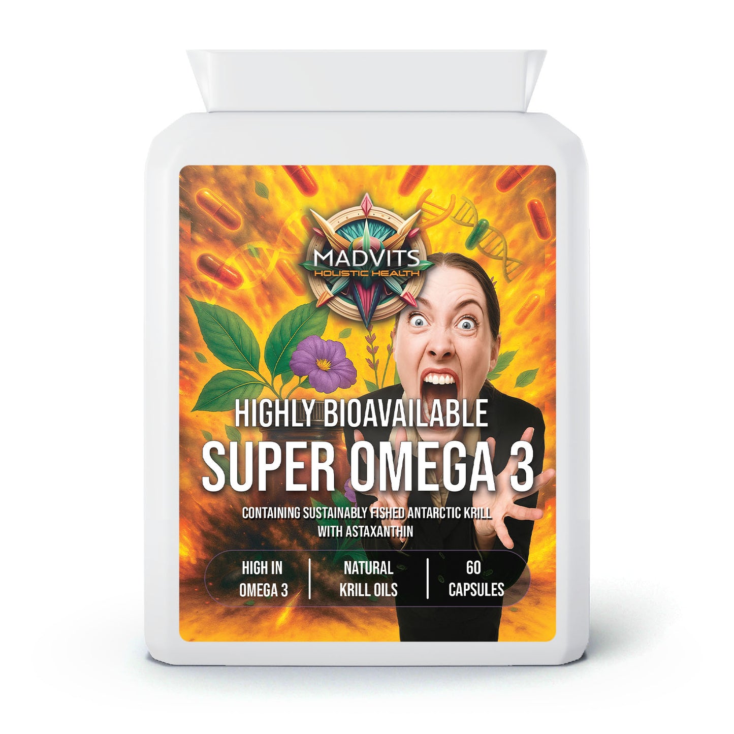 MadVits Super Omega 3. Highly Bio-Available (60 Capsules)