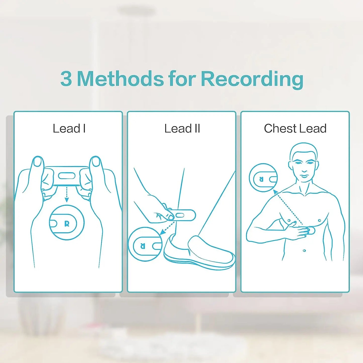 Pocket ECG Monitoring Device with Bluetooth EKG Monitor for iOS/Android