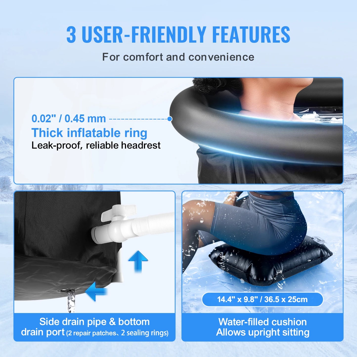 VEVOR Therapy Portable Ice Bath