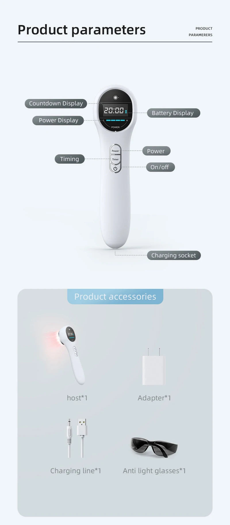 NEW! Low Level Laser Red Light Therapy Device Arthritic Pain Relief - Mad Vits